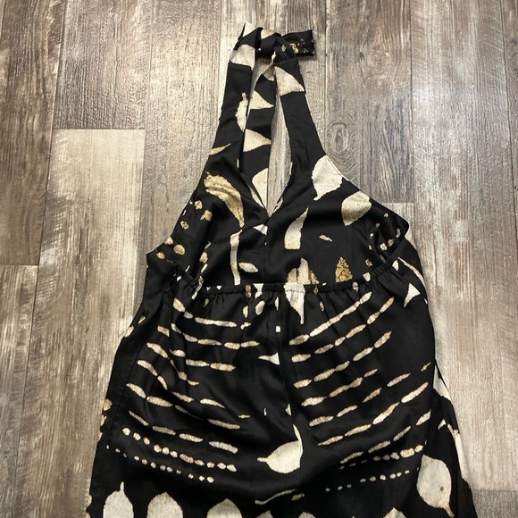 Banana Republic Elegant Black and Cream Halter Jumpsuit Size XL - Picture 13 of 16